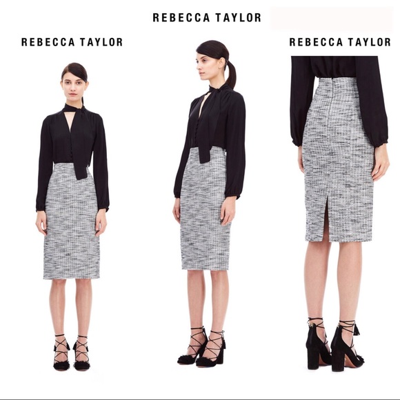 Rebecca Taylor Dresses & Skirts - Rebecca Taylor Bouclé Tweed Pencil Skirt